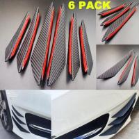 ราคา สปอยเลอร์คานาร์คิ้วกันชนหน้ารถยนต์6ชิ้นตัวแยก Canard สปอยเลอร์ (13526830700)