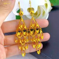 ราคา ทองเหลืองรักต่างหูพู่กลวงแบบใหม่ jewelry เครื่องประดับแฟชั่นต่างหูชุบทองสี (20750575856)