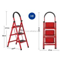 ราคา บันไดอลูมิเนียม บันไดพับได้ บันไดรับน้ำหนักได้ 80 KG บันไดที่พับได้สีแดง 3ชั้น 4ชั้น 5ชั้น 6ชั้น สามารถพับเก็บได้ง่าย มียางกันลื่น (20987056369)
