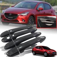 ราคา ครอบมือจับประตู ครอบมือเปิดประตู ตัวท็อป TOP เว้าปุ่มกด รุ่น มาสด้า 2 MAZDA 2 ปี 2015 2018 ใส่ได้ทั้ง 4 ประตู และ 5 ประตู ลายเคฟล่า 8 ชิ้น (10910951977)