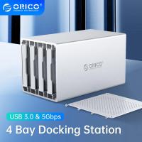 ราคา ORICO WS Series 4 Bay 3 5 SATA To USB3 0 HDD Enclosure 5Gbps 12V Power Adapter Hdd Case อลูมิเนียม HDD Docking Station (20507110316)