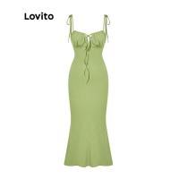 ราคา ชุดเดรส Lovito Casual Plain Lace Up Knot Spaghetti Strap Dress for Women L56ED109 Light Green Lovito Casual Plain Lace Up Knot Spaghetti Strap Dress for Women L56ED109 Light Green (20594356158)