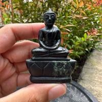 ราคา พระแก้วมรกต หยกดำ เซอเพนทีน แกะสลักมือ พระแก้ว หินแท้ พระพุทธปางสมาธิ พระพุทธรูปหยกดำ (20547924796)