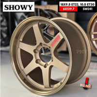 ราคา ล้อแม็กขอบ 18x9 5 ET 22 18x10 5 ET 30 6รูx139 7 ยี่ห้อ SHOWY รุ่น SW241 งาน TE37 หยอดแดง ราคาต่อ1วง ขายแยกได้ (16737498300)