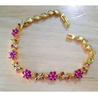 ราคา สร้อยทับทิม เซตสร้อยข้อมือทองชุบพลอยทับทิม S3 (20700345491)