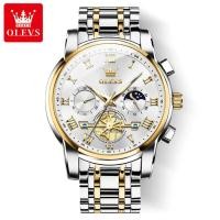 ราคา OLEVS นาฬิกาข้อมือหรูหน้าปัดเลขโรมันคลาสสิกสำหรับผู้ชายนาฬิกาควอตซ์แบบดั้งเดิมกันน้ำโครโนกราฟ (21170824709)