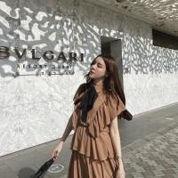 ราคา FLAT2112 FF0031 LADY DIANA DRESS เดรสยาว เดรสชั้น สวยหรู ใส่เที่ยว ออกงาน มีโบว์ ผูกไทด์ แบรนด์แท้ พร้อมส่ง (19453739440)