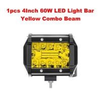 ราคา ANMINGPU ไฟ LED สีเหลือง Bar สำหรับเรือบรรทุกรถยนต์4X4 60W 120W LED แถบแสงสำหรับทำงาน Offroad ขับรถไฟตัดหมอก4นิ้ว7นิ้ว (7376326774)
