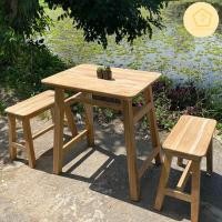 ราคา ชุดโต๊ะ ชุดโต๊ะเก้าอี้ไม้สัก โต๊ะกาแฟโต๊ะทานข้าว งานไม้หนาไม้สักแท้ (20236017387)