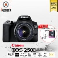 ราคา Canon Camera EOS 250D Kit 18 55 mm แถมฟรี LED Ring 10นิ้ว รับประกันร้าน icamera 1ปี (2681088781)