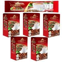 ราคา พร้อมส่ง กาแฟคอร์ดี้พลัส Cordy Plus Coffee 5 กล่อง กาแฟอ วิโรจน์ เห็ดหลินจือ กาแฟสมุนไพร 19ชนิด กาแฟสำเร็จรูป 10 ซอง ต่อกล่อง (20093498154)