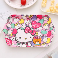 ราคา ถาดเมลามีน ลายการ์ตูน 21cm 30cm ถาดขนม ผลไม้ จาน ถาดคิตตี้ เมโลดี้ น่ารัก Kitty Melamine Tray (17446440756)