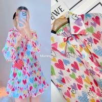 ราคา มินิเดรสอัดพลีทลายดอกผ้าชีฟอง (19411581730)