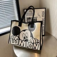 ราคา CRNGW จุได้มาก กระเป๋ามิกกี้แคนวาส ชุดเดรสพิมพ์ลาย แบบพกพาได้ กระเป๋าใส่เมาส์ น่ารักน่ารักๆ กระเป๋าสะพายไหล่แบบสั้น กระเป๋าโท้ทการ์ตูน สำหรับผู้หญิง (20967542484)