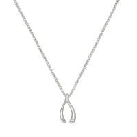 ราคา A CEMI Wishbone Necklace สร้อยคอเงินแท้ ชุบทอง 18K โรสโกลว์ (11044577719)