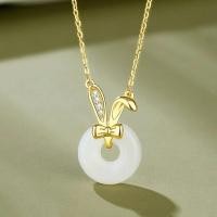 ราคา Her Lab Jewelry สร้อยคอโซ่ไหปลาร้าพรีเมี่ยม Hetian ธรรมชาติหยกสร้อยคอพร้อมจี้แฟชั่น (17268920112)