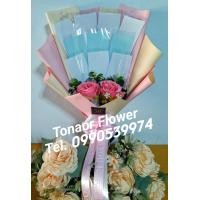 ราคา ช่อธนบัตร ช่อดอกไม้ใส่ธนบัตรแบบ 10 ใบ (19671397701)