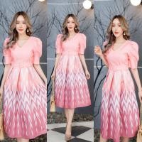 ราคา ชุดเดรสผ้าไทย ชุดไทยใส่ทำงาน ชุดไทยประยุกต์ ชุดไทยบรรเจิดแบรนด์ มีอก 34 48 790 ชุดbk5297 (5327336643)