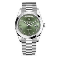 ราคา จัดส่งฟรี นาฬิกาrolex Day Date 40 Green Dial Platinum Mens Watch m228206 0027 Watch นาฬิกาข้อมือผู้ชาย นาฬิกากลไกแบรนด์หรู 40 มม มาพร้อมกับบรรจุภัณฑ์เดิม (12429008685)