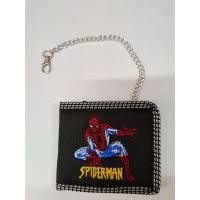 ราคา กระเป๋าสตางค์ผู้ชาย แบบโซ่ 2 พับ โซ่ยาว 23 CM ไม่ขึ้นสนิม ขนาดกระเป๋าพับแล้ว 11x9cm เท่่ห์ๆๆๆๆ spiderman ใส่บัตรประชาชนใด้ทุกใบ (17935805705)