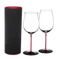 ราคา แก้วไวน์คริสตัลก้านแดง แก้วไวน์คริสตัล red wineglass (17389096039)