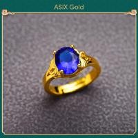 ราคา ASIX GOLD แหวนพลอยทองแท้ ทอง 24K แหวนพลอย แหวนพลอยสวยๆ อัญมณีสีแดง อัญมณีสีเขียว อัญมณีสีน้ำเงิน อัญมณีสีม่วง (12258270165)