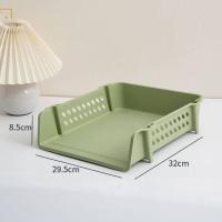 ราคา ส่งเร็ว ชั้นวางเอกสาร ถาดใส่เอกสาร ขนาด A4 ชั้นวางหนังสือ ชั้นวางของ แบบเรียงซ้อนกันได้ ถาดวางเอกสาร (20563035511)