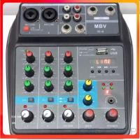 ราคา MBV มิกเซอร์ MINI 4 channel Mixer มีBluetooth MP3 USB SD รุ่น W 4 (13734125637)