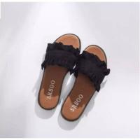 ราคา รองเท้าเเตะ Dolly ทรงระบาย มี 3 สี สไตล์เกาหลี ใส่ได้ทุกโอกาส (17717522984)