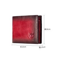 ราคา กระเป๋าสตางค์ผู้ชายกระเป่าสตางค์ความจุใหญ่แบบย้อนยุคหนังมีความหนา RFID ป้องกันการโจรกรรมกระเป๋าสตางค์ขน BULLCAPTAIN (18809757024)