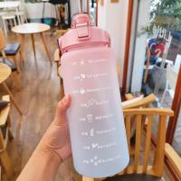 ราคา กระติกน้ํา 2 ลิตร คละสี ขวดน้ำ 2 ลิตร ลิตร ปริมาณ 2000mlขวดน้ำบอกเวลา ขวดน้ำขนาด 2 ลิตร ของแท้ (14707483421)