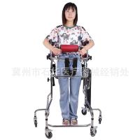 ราคา COD Electroplating adult 6 wheel walker rehabilitation trainer elderly assisted lower limb walking standing frame (18890823600)
