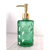 ราคา ขวดปั้มแก้วลายเพชร 330 ml หัวปั้มสีเงินทอง (16313864976)