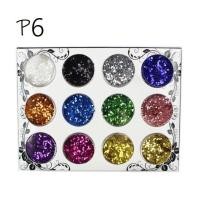 ราคา เปลือกเล็บกากเพชร กากเพชรไล่โทนสี กากเพชรญี่ปุ่น กริตเตอร์ ตกแต่งเล็บ กระปุก 12กระปุก (15411568397)