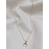 ราคา สร้อยคอโซ่ ประดับจี้พระจันทร์เสี้ยว ทำจากเงิน 925 ชุบทองแท้ 18 กะรัต (10295792982)