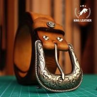 ราคา King Leather เข็มขัดหนังวัวแท้ นำเข้าจากอิตาลี Genuine Leather Belt Made in Italy IT 8 (17177864484)