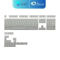 ราคา คีย์แคป AKKO Cool Gray Keycap Cherry profile 132 ปุ่ม PBT Double Shot Keycaps (20730762111)