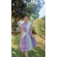 ราคา เดรสผ้าฝ้าย เดรสสาวอวบ เดรสมัดหน้ามัดหลัง น่ารักๆ ใส่สบาย เดรสพื้นเมือง (17457021660)