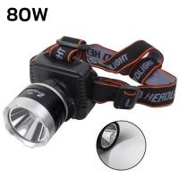 ราคา ไฟฉายคาดหัว ไฟฉายคาดศีรษะ LED ไฟฉาย ไฟส่องกบ ไฟคาดหัว 80w ปรับระดับความสว่างได้ กันน้ำ ใช้งานง่าย simple light (6741450873)