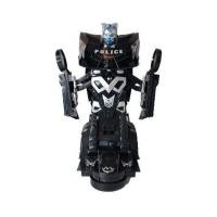 ราคา ของเล่นหุ่นยนต์ รถตำรวจแปลงร่าง มีเสียง มีไฟ ชนถอย (21305336995)