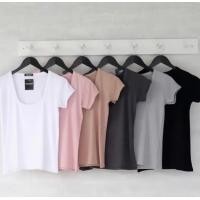 ราคา เสื้อยืดผ้าเรย่อน คอยูคอกว้าง ทรงสวย ผ้านิ่งเด้ง ป้าย TOPSHOP (20177516937)