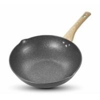 ราคา กระทะเคลือบหินอ่อน กระทะเคลือบหิน 28cm ทอดง่าย ไม่ติดกระทะ pan กระทะเคลือบ กระทะ กระทะก้นลึก Grandmaa (20497087841)