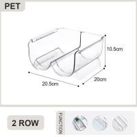 ราคา SS ที่วางขวดไวน์ ชั้นวางไวน์ PET ใสวางซ้อนกันได้ ชั้นเก็บขวดน้ำ ชั้นเก็บขวดน้ำ อเนกประสงค์สำหรับตู้กับข้าวตู้เย็น (16791489927)