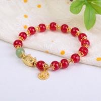 ราคา สร้อยข้อมือลูกปัดเกี๊ยวสร้อยราศีมังกรสำหรับผู้หญิงลูกปัดสีแดงฟูกำไลข้อมือสวยๆตัวอักษรสไตล์จีนของขวัญเครื่องประดับนำโชคปีใหม่ (20914095695)