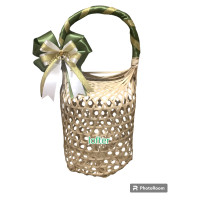 ราคา ชะลอม จุก หูหิ้ว 4 5 6 7 8 นิ้ว ชะลอมเปล่า พร้อมโบว์ สีส้มทอง เขียว แดง น้ำเงิน พีช (21053772960)