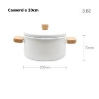 ราคา หม้อตุ๋นหม้อต้มนม Periuk Enamel โคเรลเครื่องครัวเคลือบพร้อมใช้งาน (21022839369)