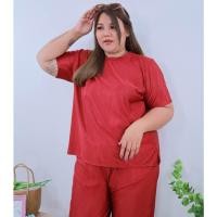 ราคา ชุดเซทขายาว เสื้อผู้หญิง ชุดอัดพลีทไซส์ใหญ่ งานแฟชั่นสำหรับสาวอ้วน ชุดเซต 2 ชิ้น ได้ทั้งเสื้อและกางเกง ซ340 (19745644457)