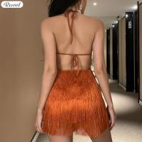 ราคา Recool ชุดเพลย์สูทบอดี้สูทเทศกาลคล้องคอแต่งพู่ชุดจั๊มเปิดหลังเซ็กซี่สำหรับผู้หญิงชุดรอมเปอร์คล้องคอแต่งพู่ประดับชุดจั๊มเปิดหลังเซ็กซี่สำหรับช้อปปิ้งดินเนอร์ดินเนอร์ RO MY บอดี้สูทเทศกาล (20427581708)