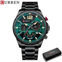 ราคา นาฬิกา CURREN นาฬิกาผู้ชายกีฬาควอตซ์ Chronograph สแตนเลสสตีลนาฬิกาข้อมือนาฬิกาส่องสว่างนาฬิกา Relogio Masculino (21170634126)