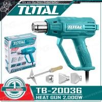 ราคา TOTAL เครื่องเป่าลมร้อน ปืนเป่าลมร้อน HEAT GUN 2000 วัตต์ รุ่น TB20036 (9645033401)